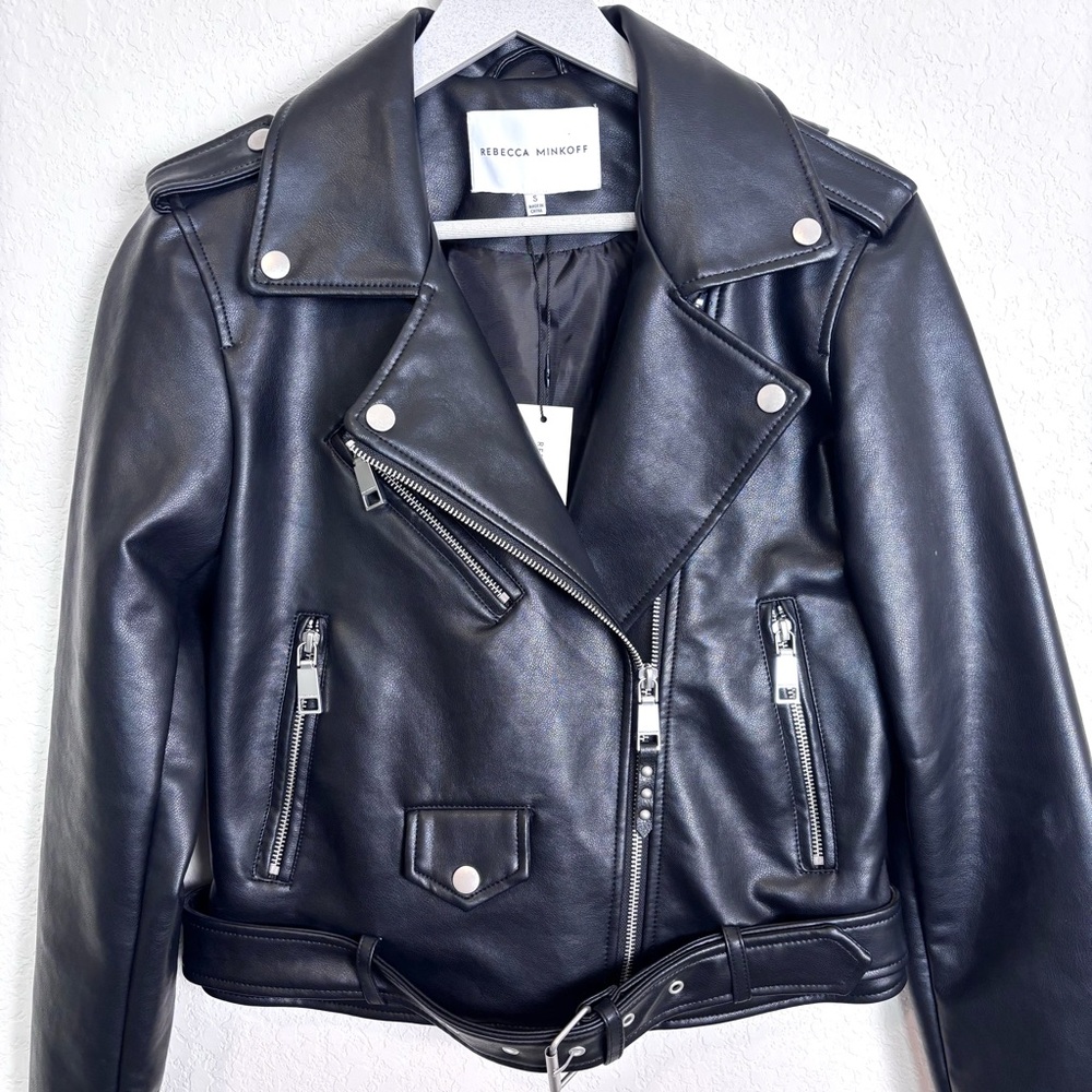Rebecca Minkoff Black Leather Moto Jacket